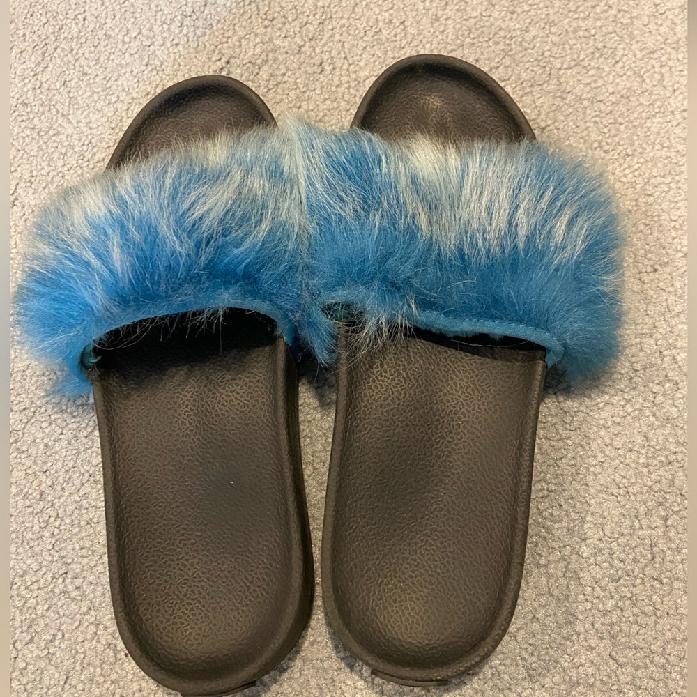 Furry Ugg Slides